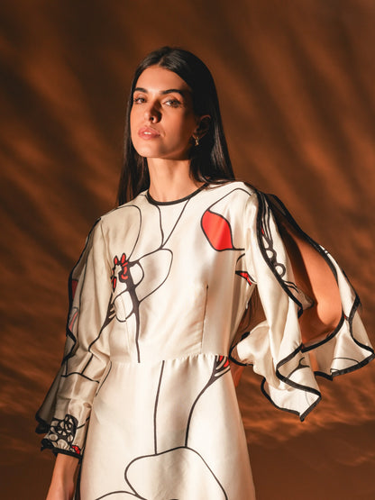 Ivory Muse Petal Dress