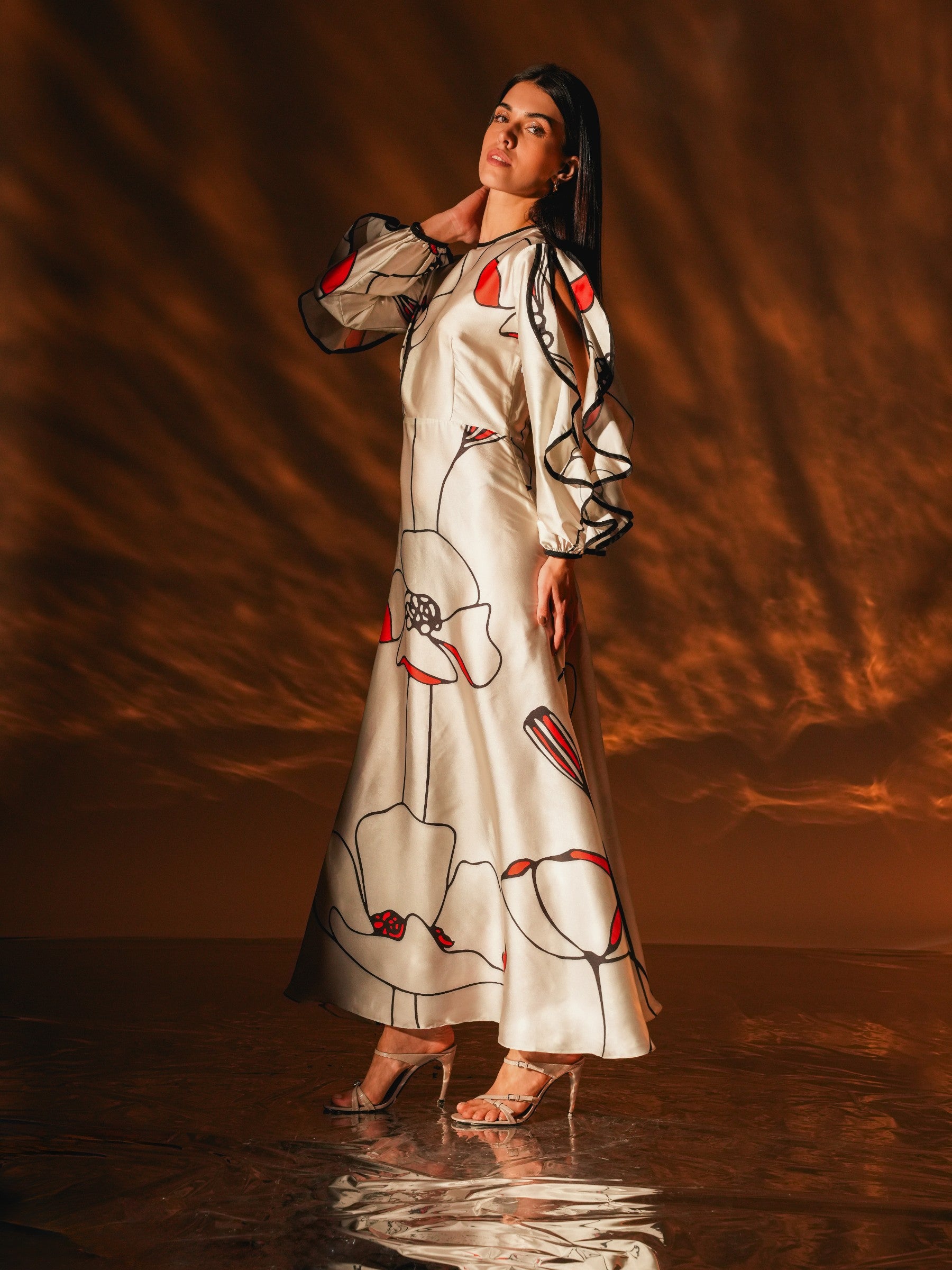 ivory petal dress Spring Petal Swing Dress in Ivory and Multi