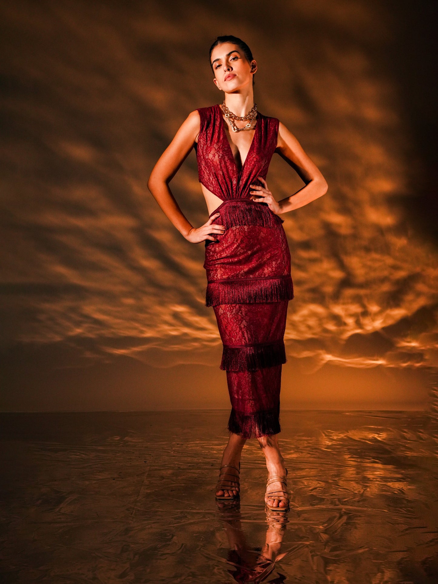 Ruby Fringe Midi Dress