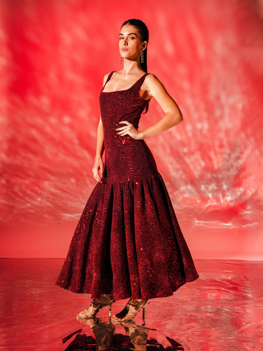 Red Mirage Evening Dress